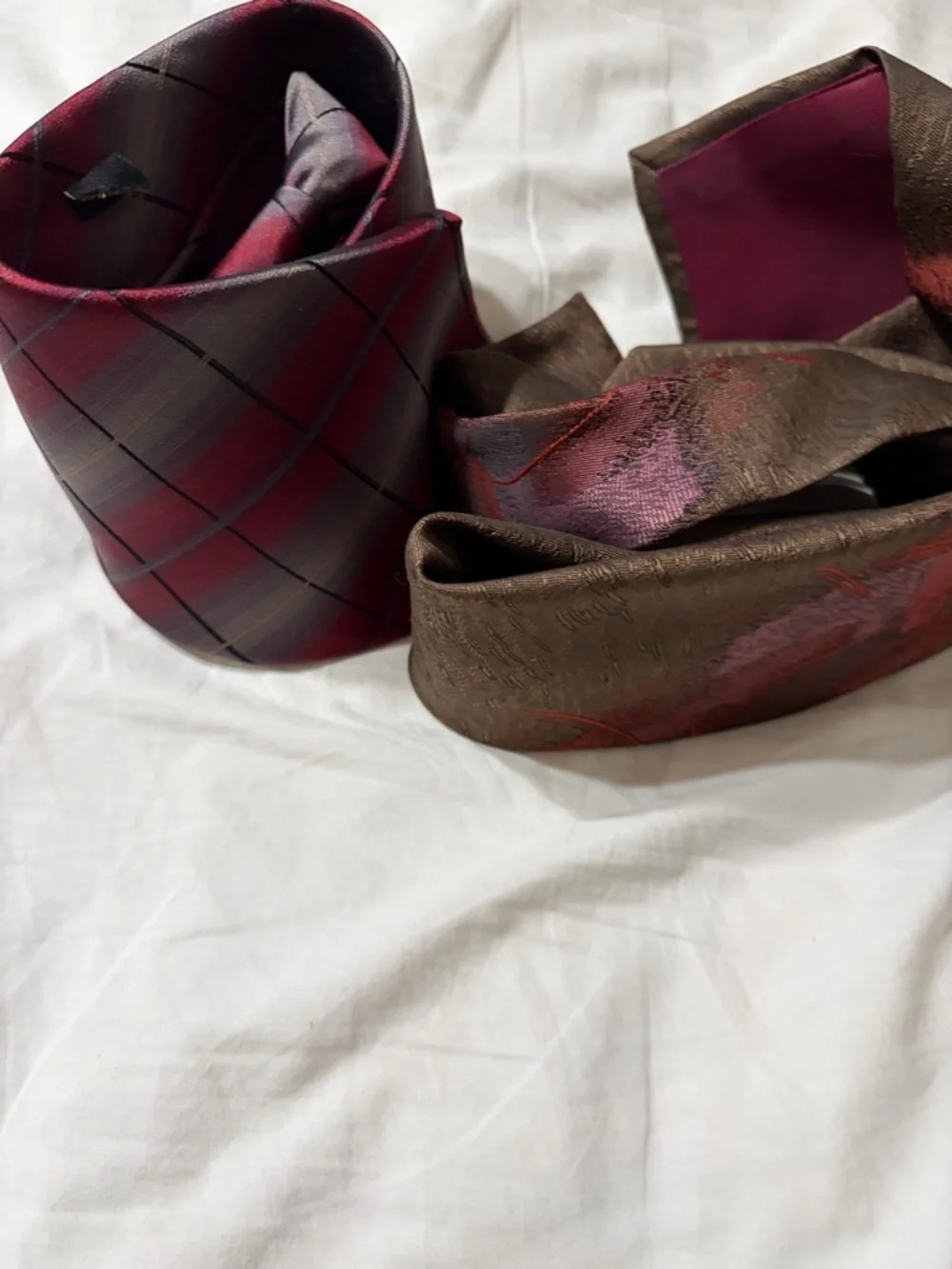 Pierre Balmain Brown Tie with Red & Purple Accents